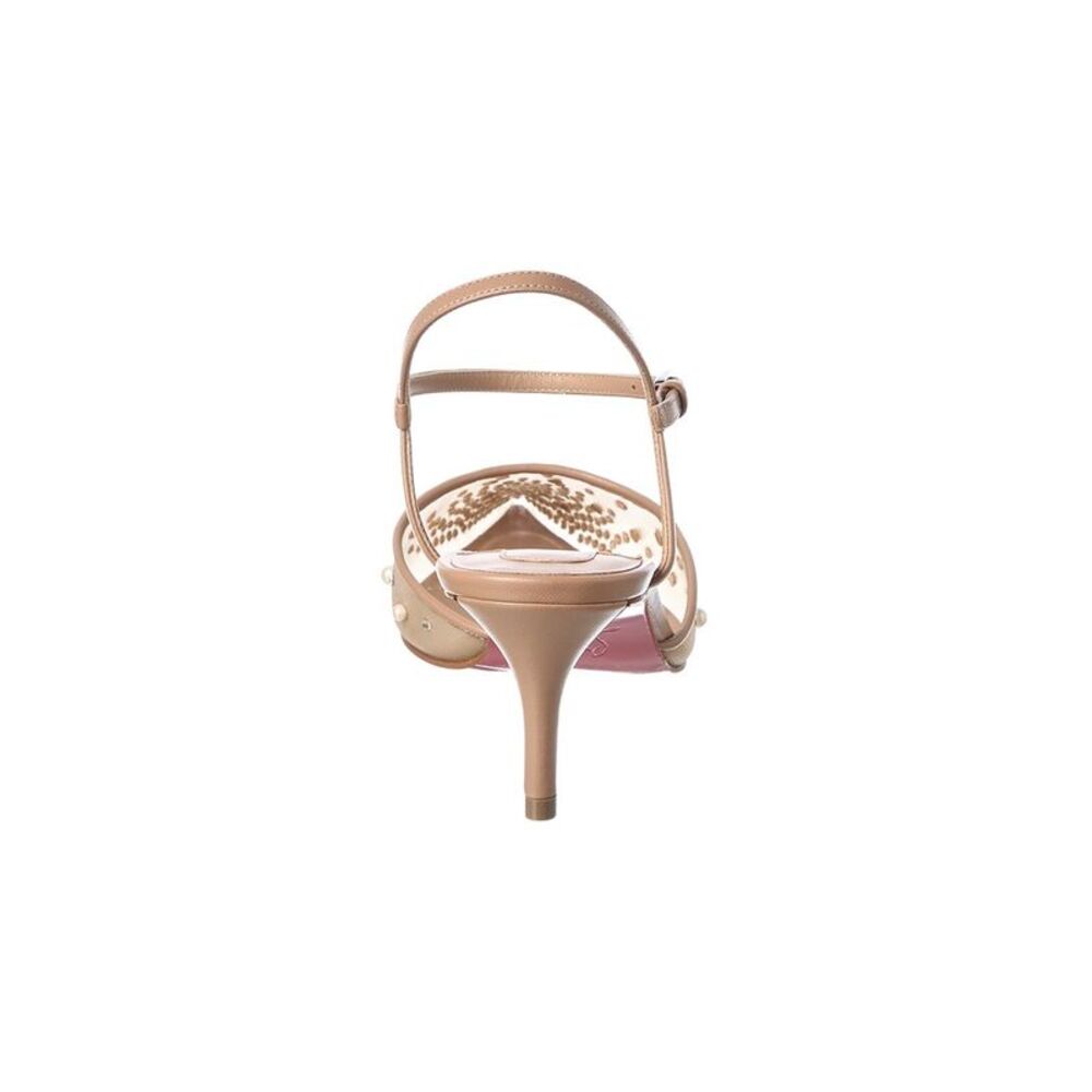 Christian Louboutin Miss Z 60 Mesh & Leather Pump, Beige - Picture 3 of 5